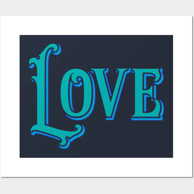 Love Victorian Typography Wall Art by letnothingstopyou